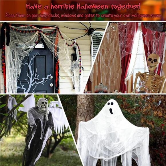 6 Pack Halloween Creepy Cloth- (30 x 72 Inch) Spooky Gauze for Halloween Party - Picture 5 of 7